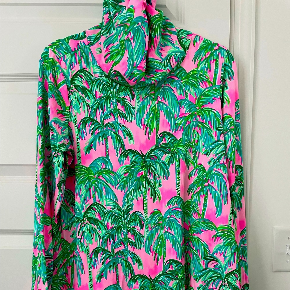 Lilly Pulitzer blouse with built in mask